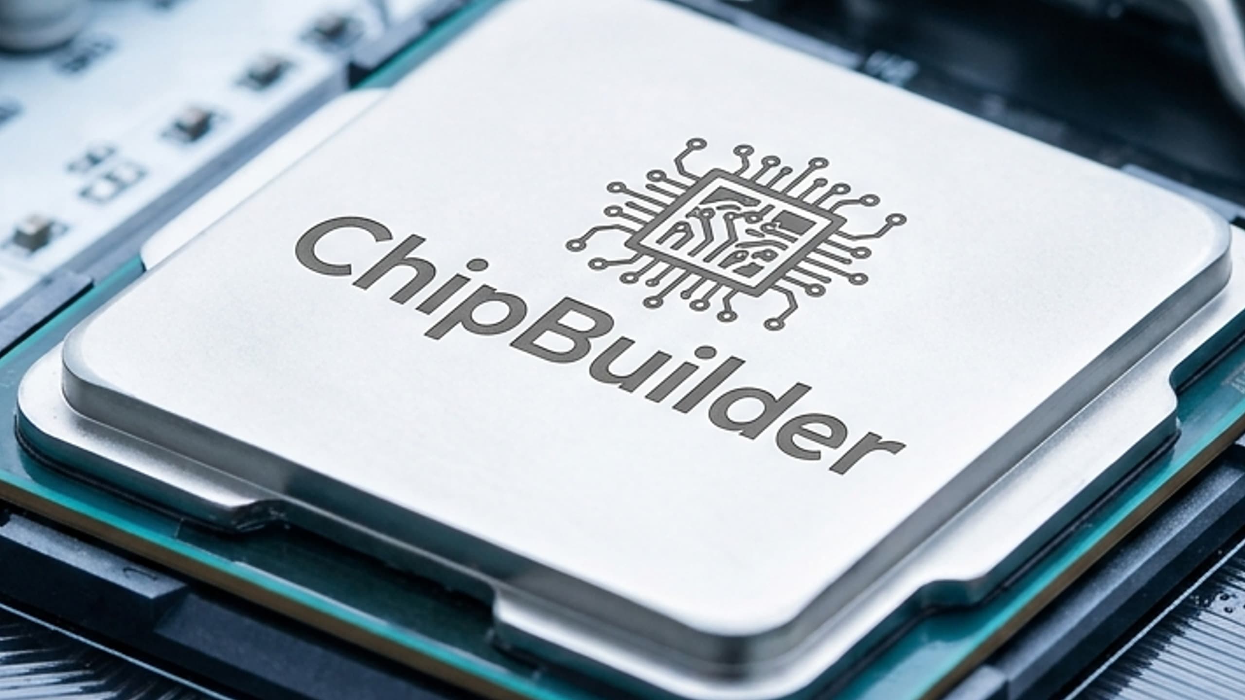 A chip engraved with the Chip Builder logo