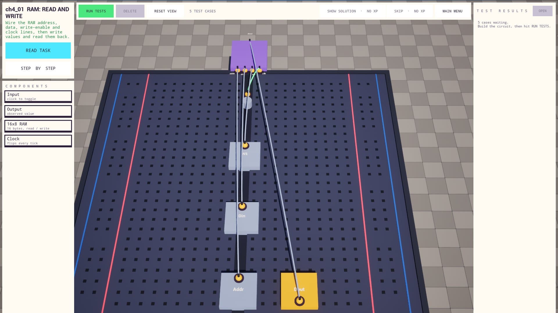 Building RAM from registers